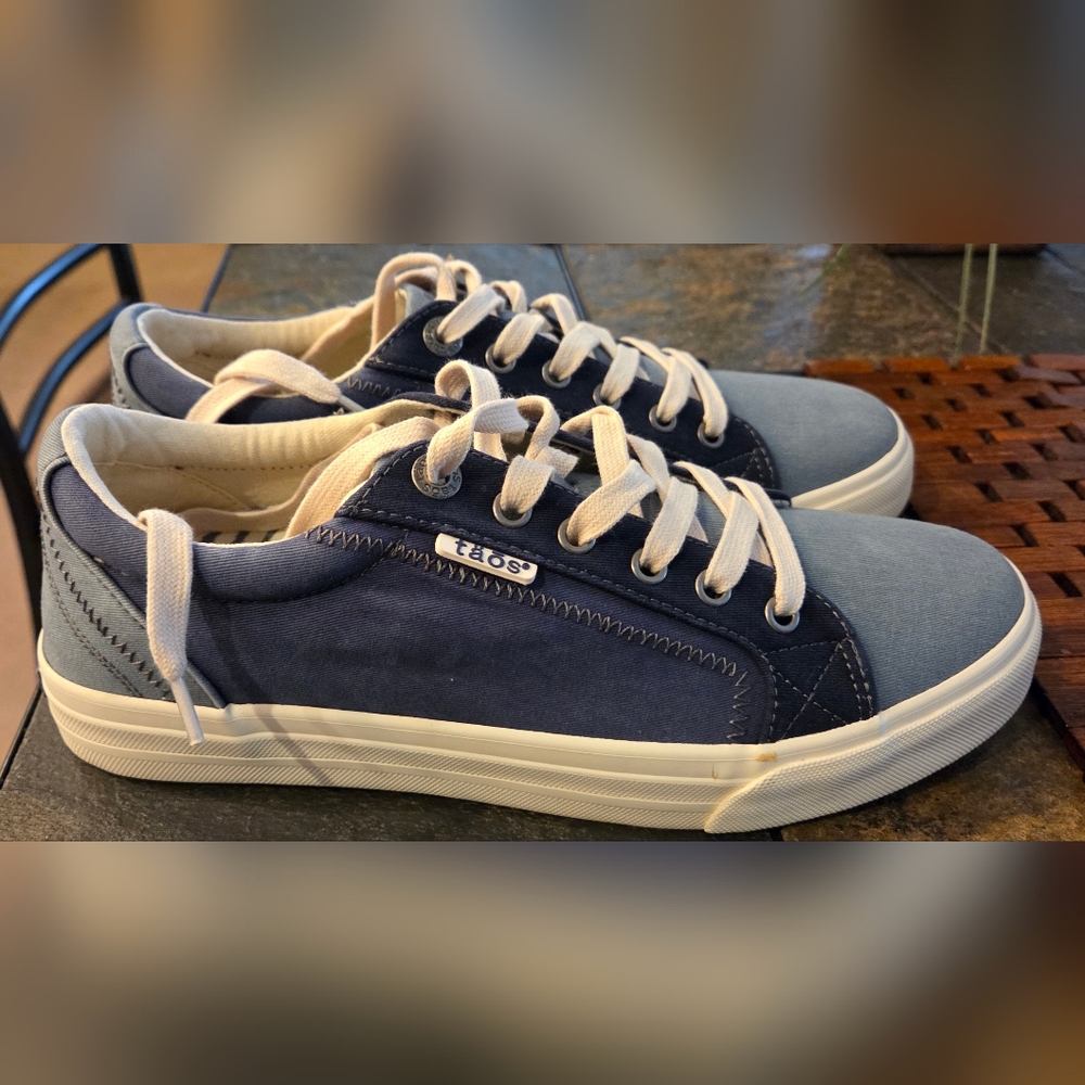 Taos Footwear Blue and White Sneakers Classic Design